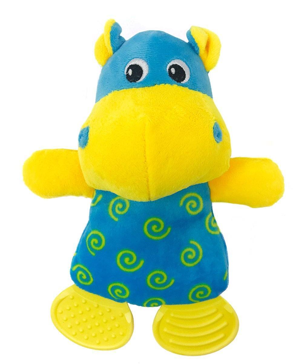 10-inch hippo soft dog toy- plush and chew toys for gentle play and cuddling