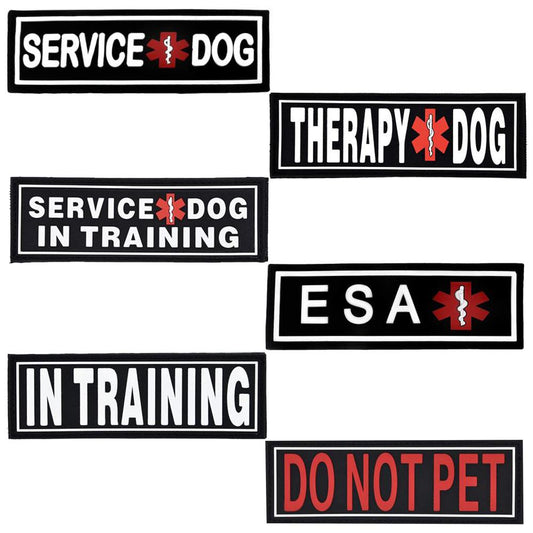 ogline 3D rubber removable patches for dog harness and vest – customizable, durable identification patches for service and working dogs