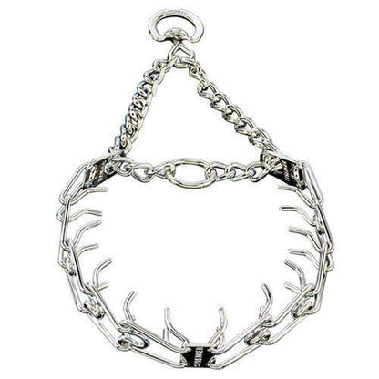 Herm Sprenger ULTRA-PLUS comfort training collar – chrome-plated prong collar with center-plate and assembly chain for safe and effective dog training