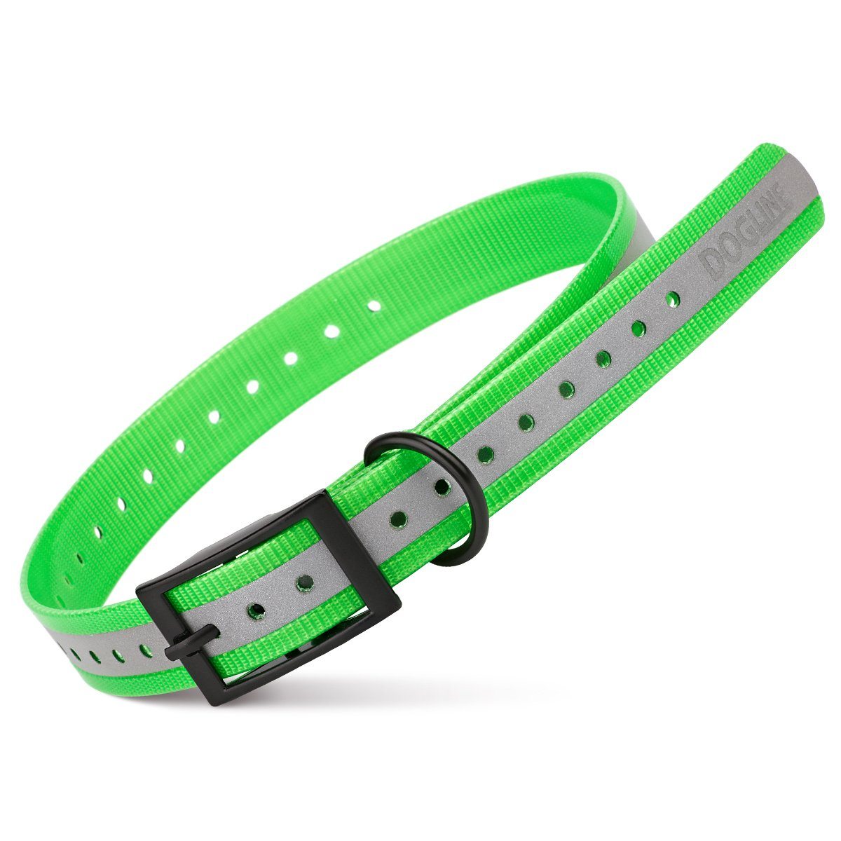 Green E-Collar replacement strap with reflective strip