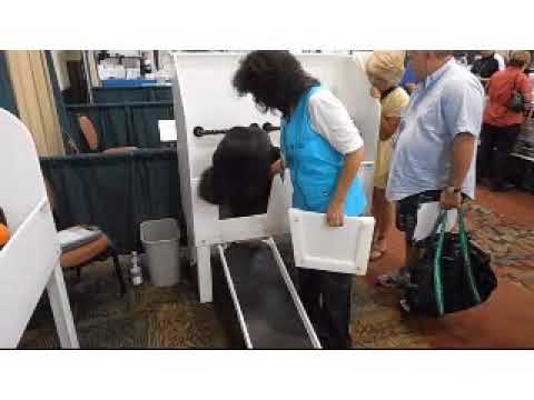 Video of Poly Pet Tubs Professional Grooming Tub with a medium dog getting washed
