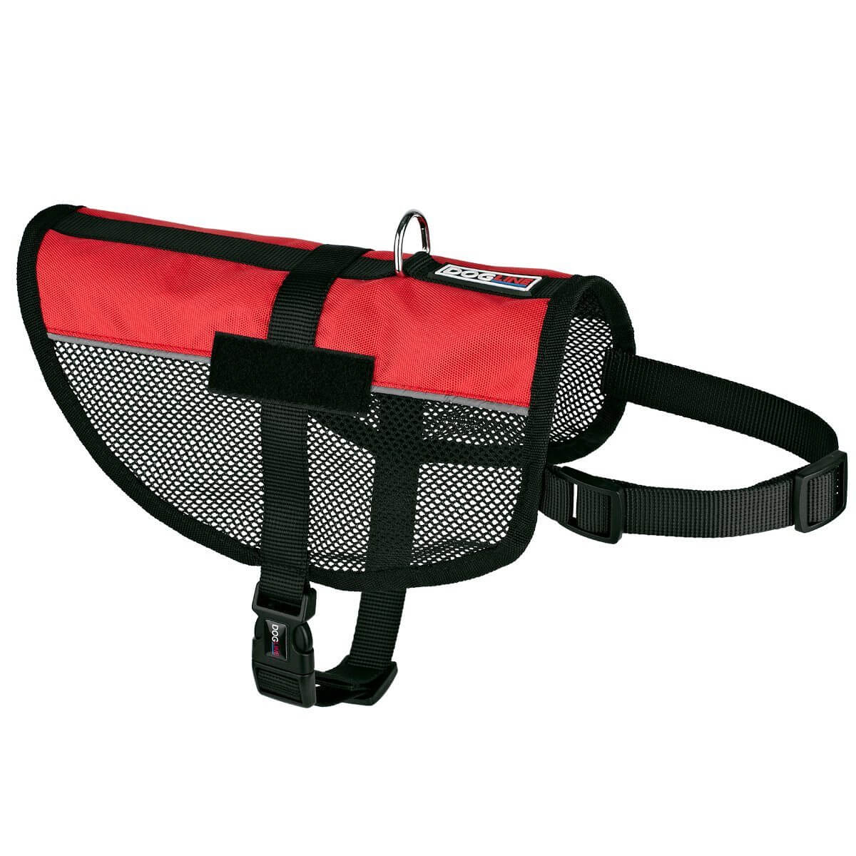 A display of an Soft, ventilated dog vest harness made with breathable mesh fabric