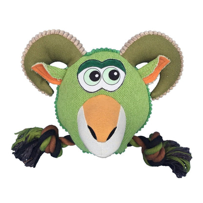 Safari animal-themed dog toys set with durable ball and rope, perfect for interactive play and chewing