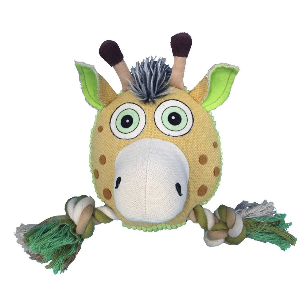 Safari animal-themed dog toys set with durable ball and rope, perfect for interactive play and chewing
