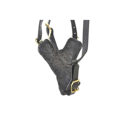 Durable Viper Typhoon leather harness designed for working and protection dogs being displayed on a white background