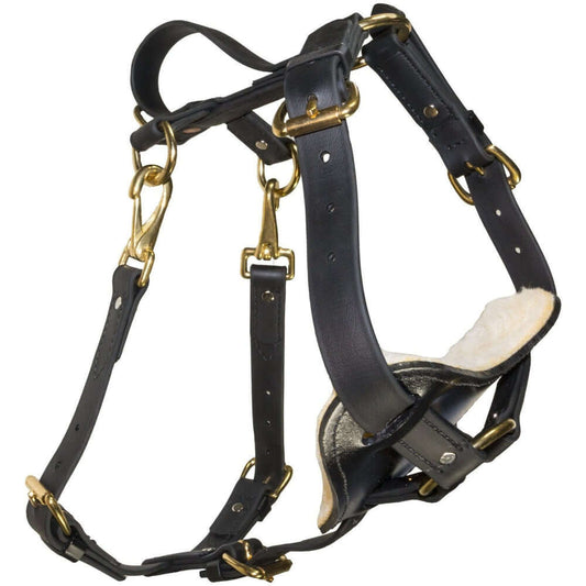Biothane working dog harness by Viper Surge featuring strong brass hardware